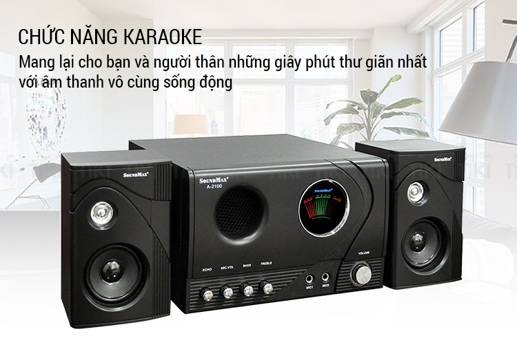 Loa Vi Tính SoundMax A-2100/2.1 60W - Hàng Chính Hãng