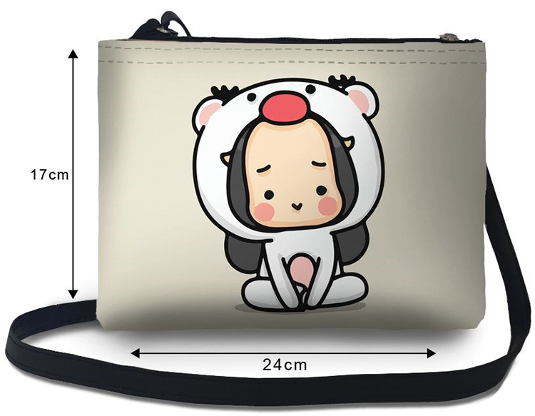 Túi Đeo Chéo Nữ In Hình Cô Bé Đầu Thỏ - TUCP076