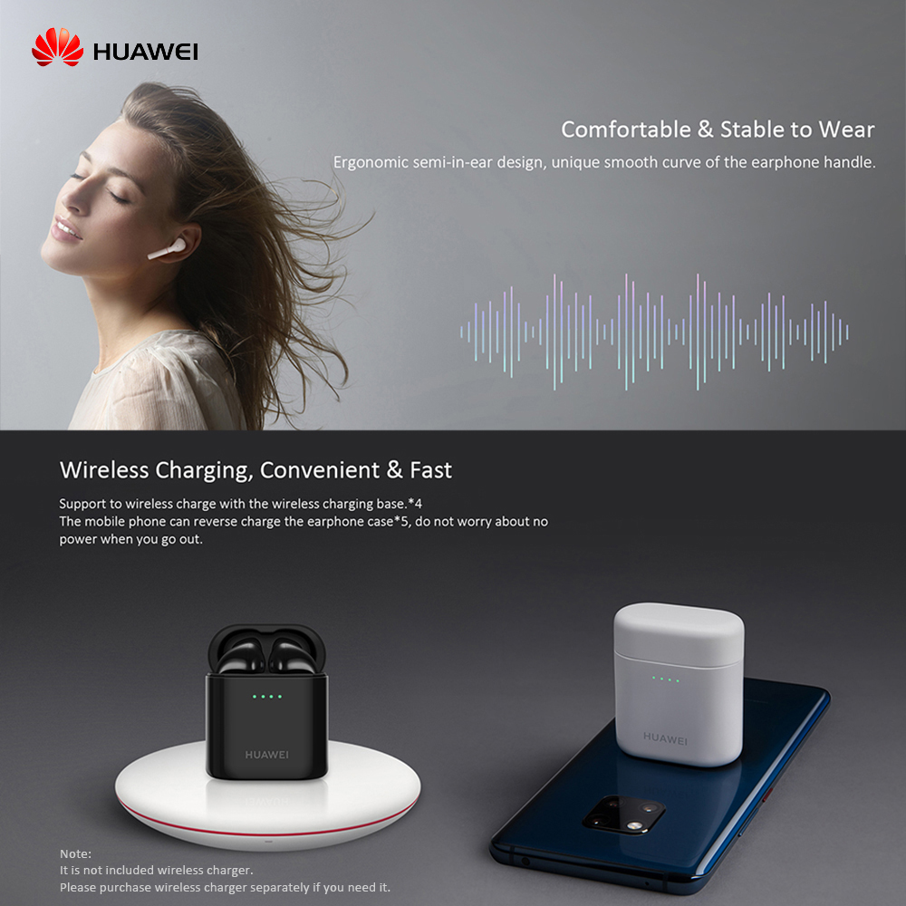 HUAWEI FreeBuds 2 Pro Wireless Earphone Bone Voice ID Smart Voice Control Wireless Charge BT5.0 IP54 Waterproof