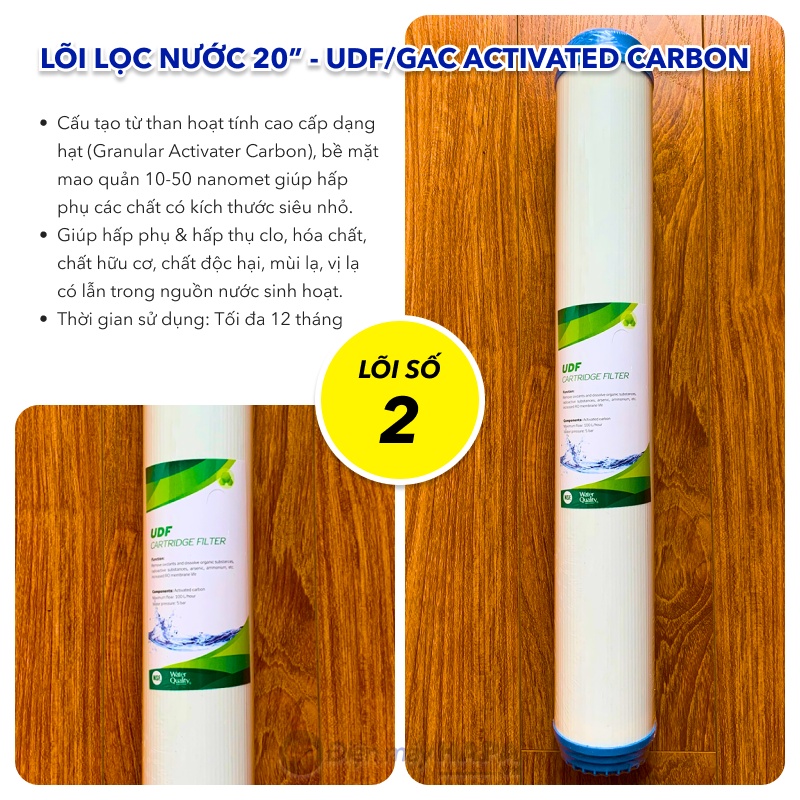 Lõi Lọc Nước 20 inch Số 1 PP Plus Sediment - Số 2 OCB GAC UDF Activated Carbon - Số 3 CTO Carbon Block - Hàng Chất Lượng - 04