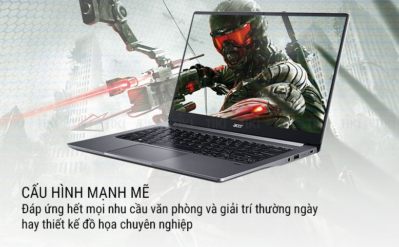Laptop Acer Swift 3 SF314-57G-53T1 NX.HJESV.001 (Core i5-1035G1/ 8GB DDR4 2666MHz/ 512GB SSD M.2 PCIe/ MX250 2GB/ 14 FHD IPS/ Win10) - Hàng Chính Hãng