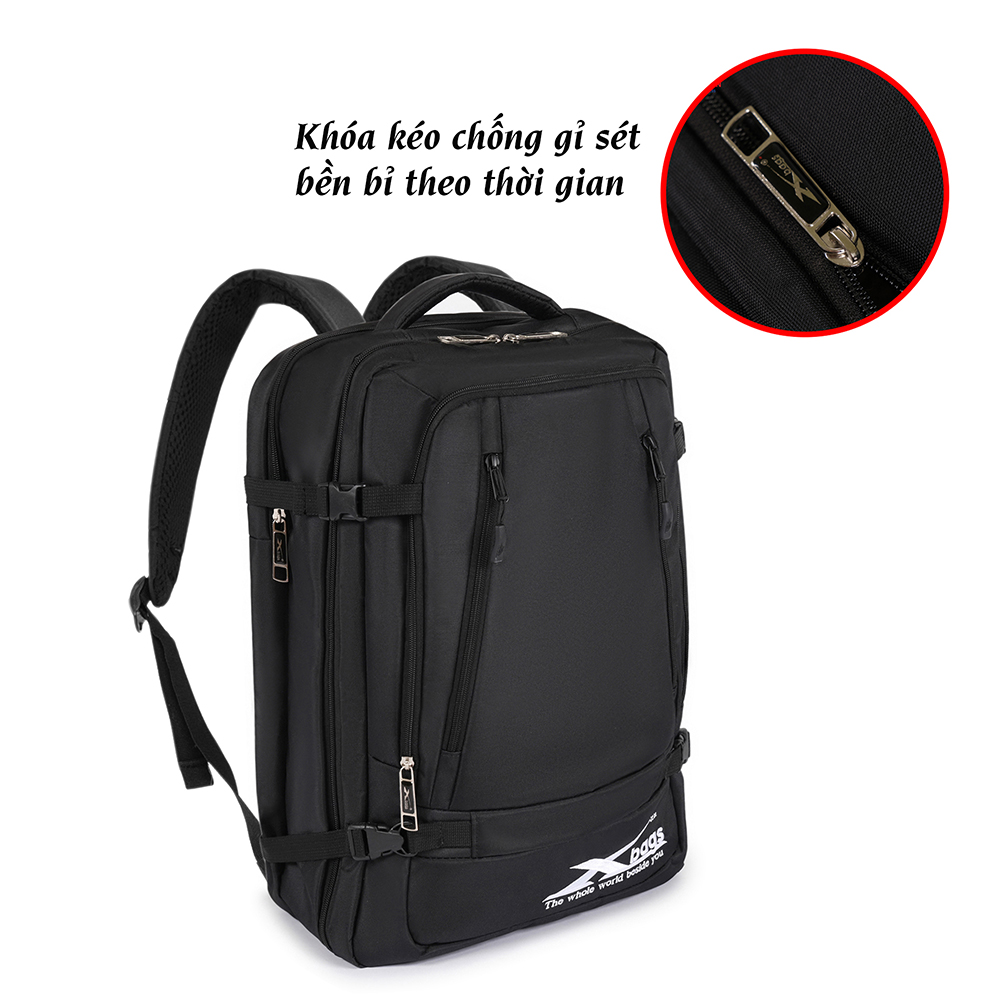 Balo du lịch laptop 17 inch Xbags Leader cao cấp – Balo du lịch size lớn nhiều ngăn thời trang cá tính XB2006