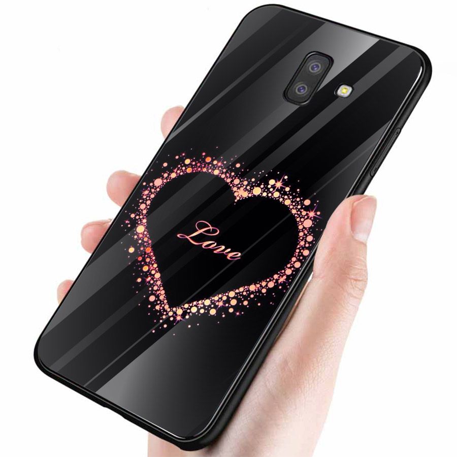 Ốp kính cường lực cho điện thoại Samsung Galaxy J6 - trái tim tình yêu MS LOVE041