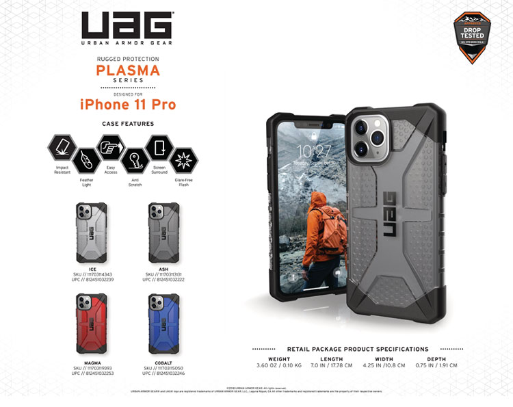 Ốp lưng iPhone 11 Pro UAG Plasma Series