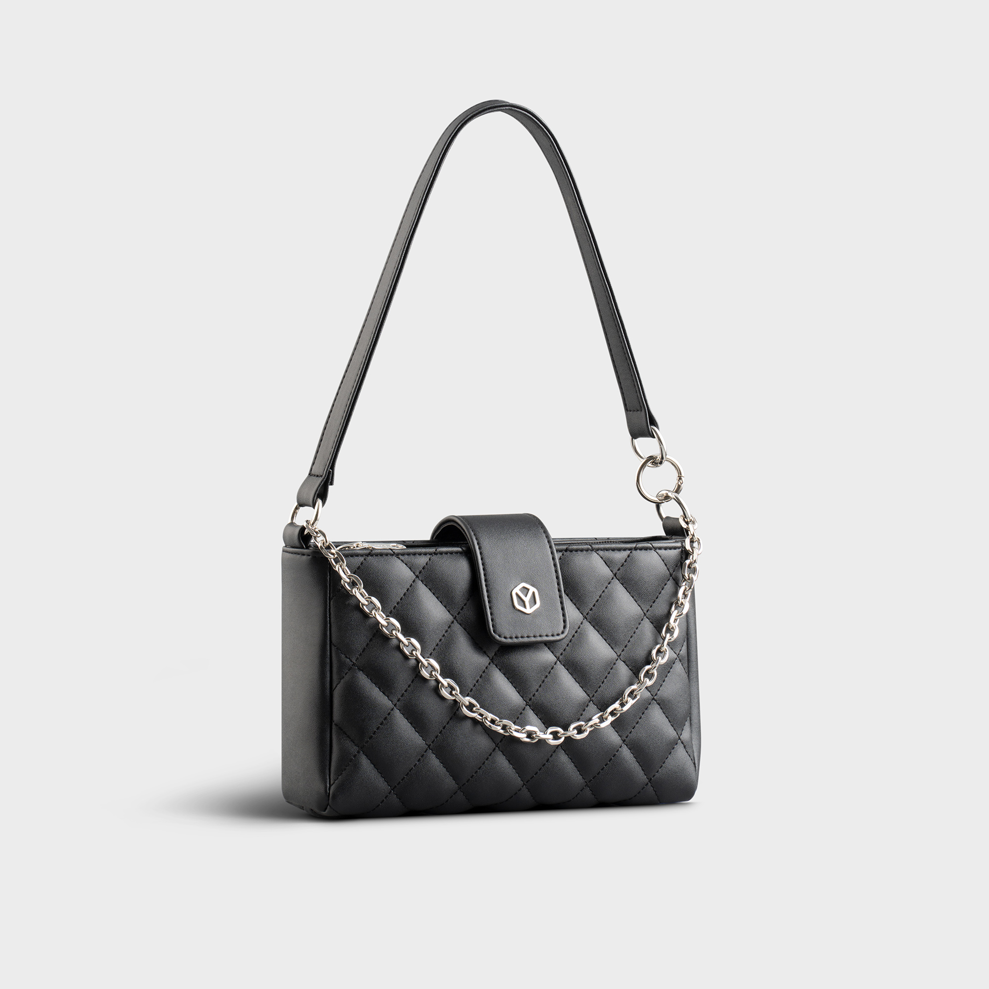 Túi Yuumy ( Thời trang nữ hình chữ nhật họa tiết chần chỉ size 21 - Túi đeo vai da Seasand YN211 )