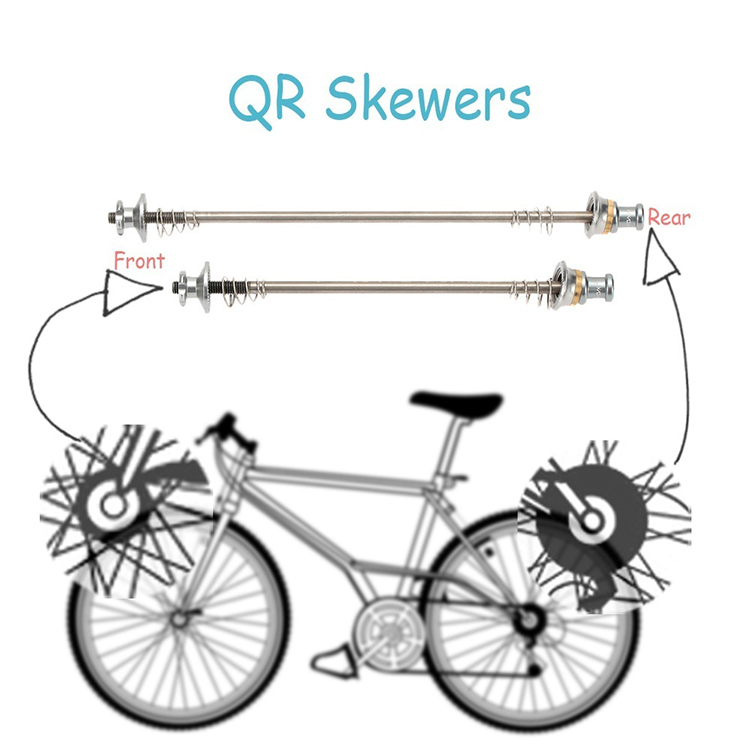 Lixada 2Pcs Ultralight Bicycle Skewers Quick Release Titanium Axle QR Skewer Mountain Road Bike Bicycle Cycling MTB