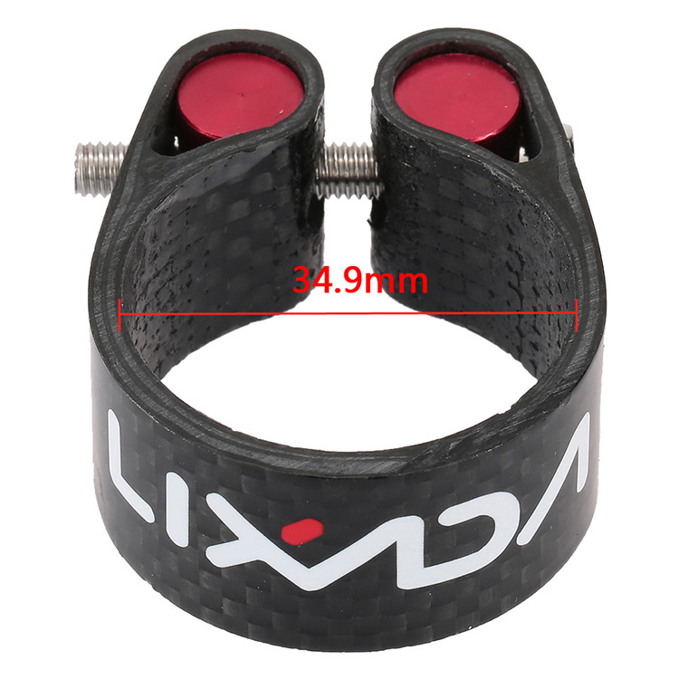 Lixada Carbon Fiber Seat Post Clamp Lightweight 30.2mm 34.9mm Cycling Accessory - 34.9 mm