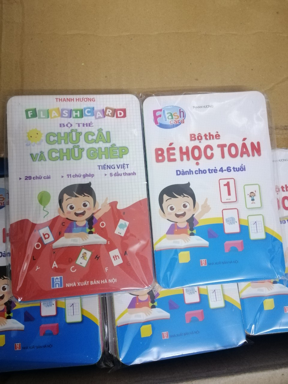 Combo Thẻ Bé học Toán và Thẻ chữ cái, chữ ghép - Size lớn