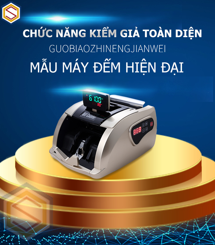 Máy đếm tiền SCounter ZJ-6100C - Hàng Chính Hãng