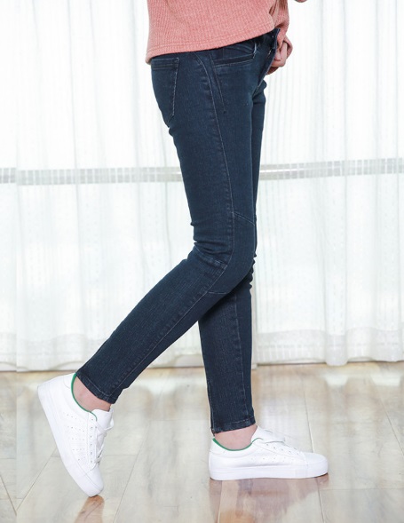 Intercrew jeans female 2018 autumn new slim Korean casual wild thin stretch pants pants pencil pants jeans female ICR3EL51W dark blue 69/M