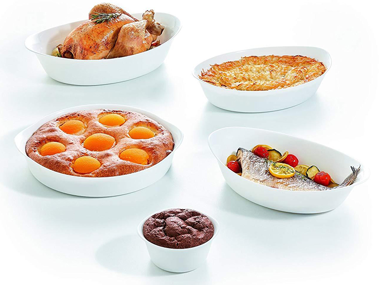 Combo 3 Khay Nướng Thủy Tinh Oval Luminarc Smart Cuisine (38 x 23 cm, 32 x 20 cm, 29 x 17 cm)