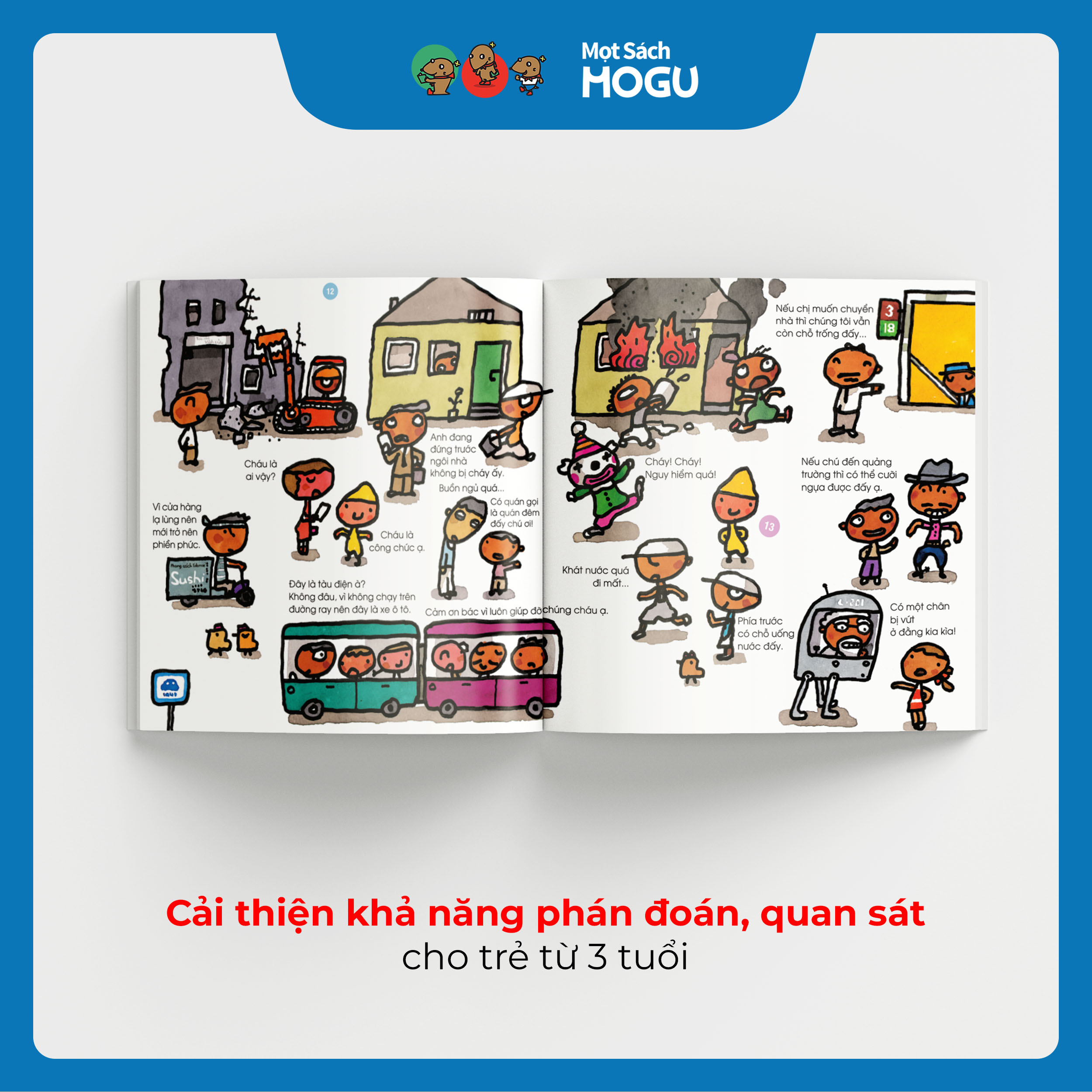 Truyện Ehon bé 3-4-5 tuổi - Đi đi lại lại trên phố lớn