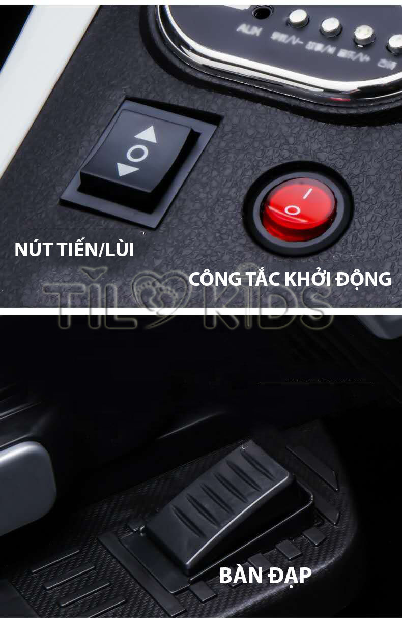 Xe máy điện trẻ em, xe moto điện cho bé có kết nối Bluetooth TILO KIDS TLK-9999
