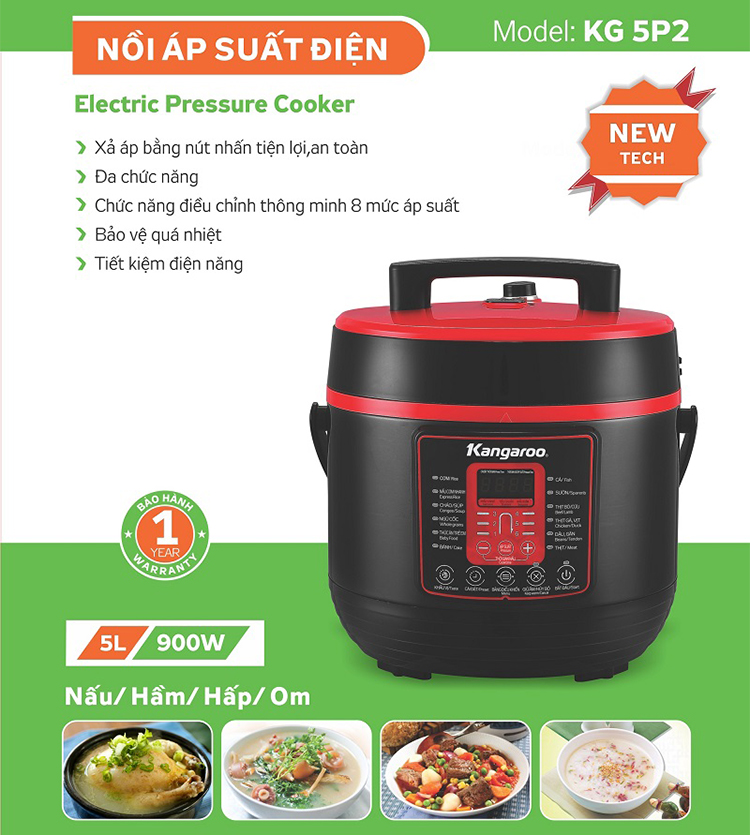 Nồi áp suất điện Kangaroo KG5P2