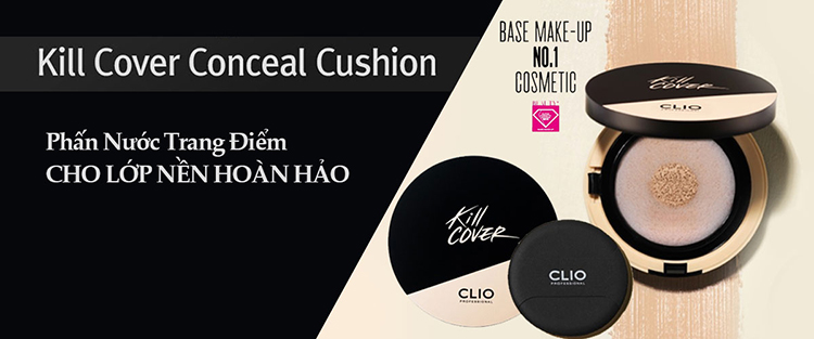 Phấn Nước Trang Điểm Clio Kill Cover Conceal Cushion (Refill Included) (13g x 2)