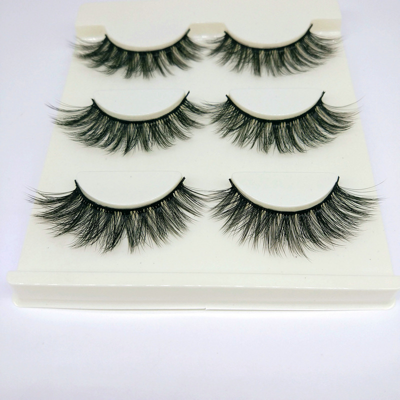 Lông mi giả lông chồn 3 Fashion Eyelashes 3 Faux-Cils 3D 1 bộ 3 cặp