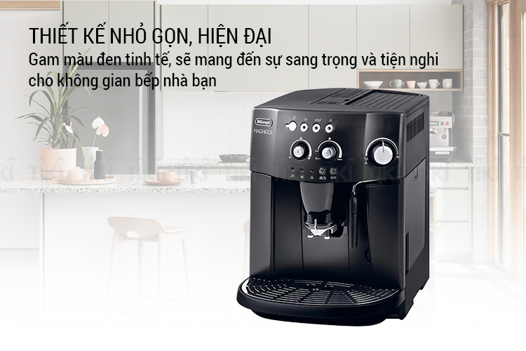 Máy Pha Cà Phê Tự Động Delonghi ESAM4000.B (1450W) - Đen - Hàng Chính Hãng