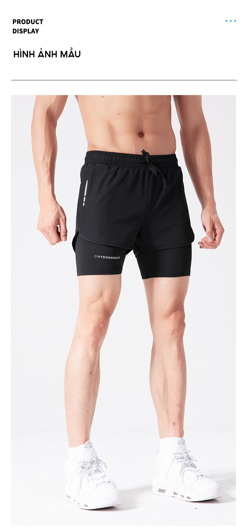 Quần short đùi thể thao ngắn tập gym , quần chạy bộ , đá bóng có lớp lót bó cơ chống lộ Cleacco C622 Bảo Hành 12 Tháng - Boro Sport
