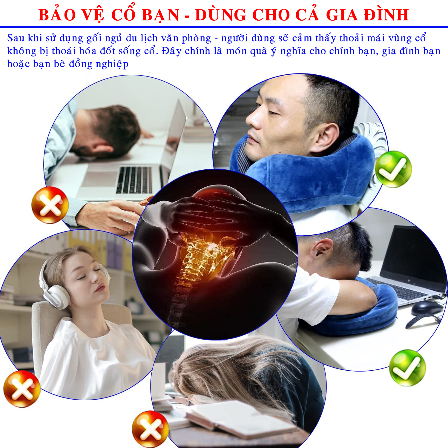 Gối ngủ du lịch văn phòng chính hãng