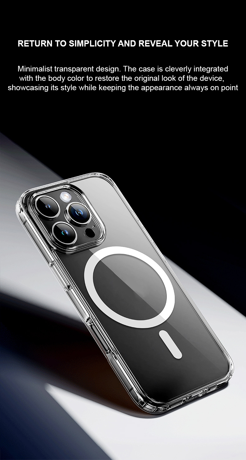 Ốp lưng trong suốt sạc từ tính dành cho iPhone 16 / 16 Plus / 16 Pro / 16 Pro Max - Hàng chính hãng