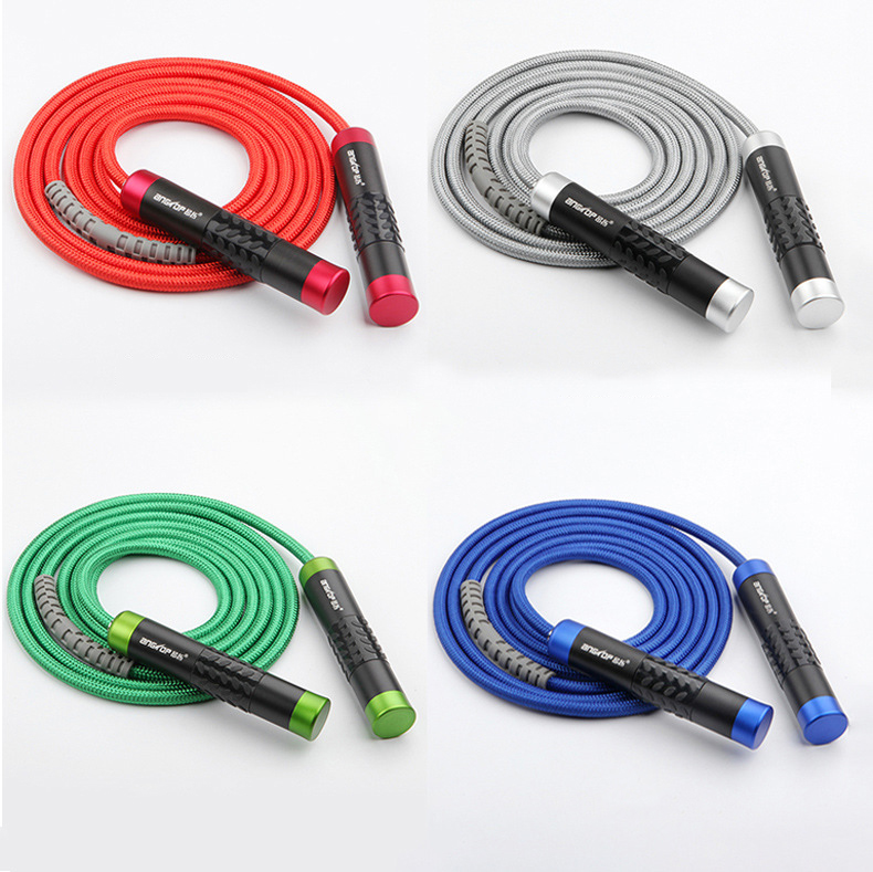 Dây nhảy thể lực CLEACCO trọng lượng nặng 400g , tay cầm kim loại đầm tay ( dùng trong Boxing, Muay Thai ) giúp  đốt cháy calo nhanh  + tặng kèm túi vải BORO SPORT