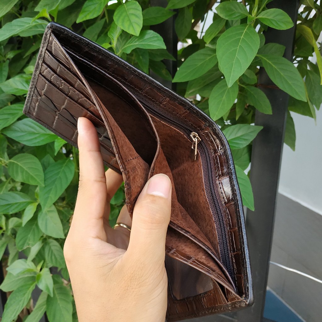 Ví Nam Gù Cá Sấu Lớn 2 Mặt Cao Cấp