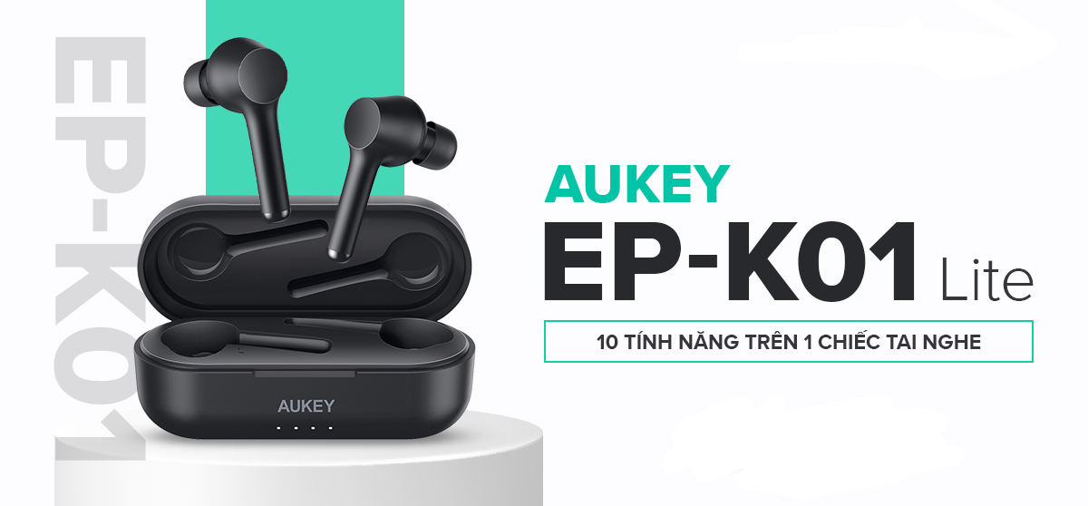 Mua Tai Nghe AUKEY EP-K01 Lite Bass Booster, BT Chống Nước