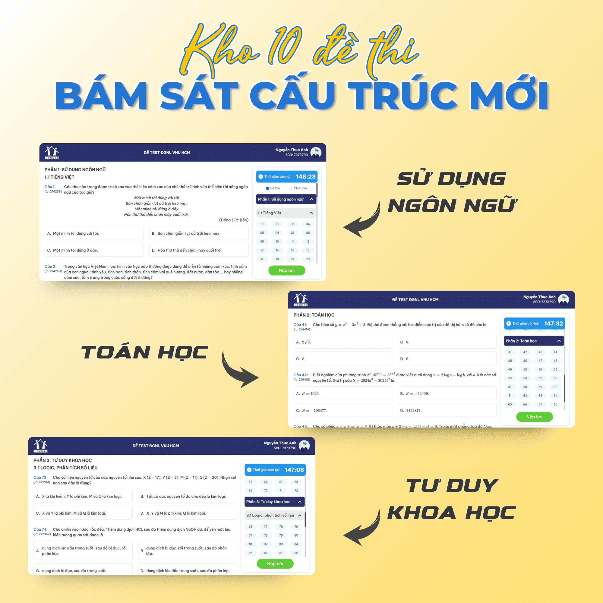 Tăng tốc luyện đề thi Đánh giá năng lực (theo cấu trúc đề thi của Đại học Quốc gia TP. Hồ Chí Minh)
