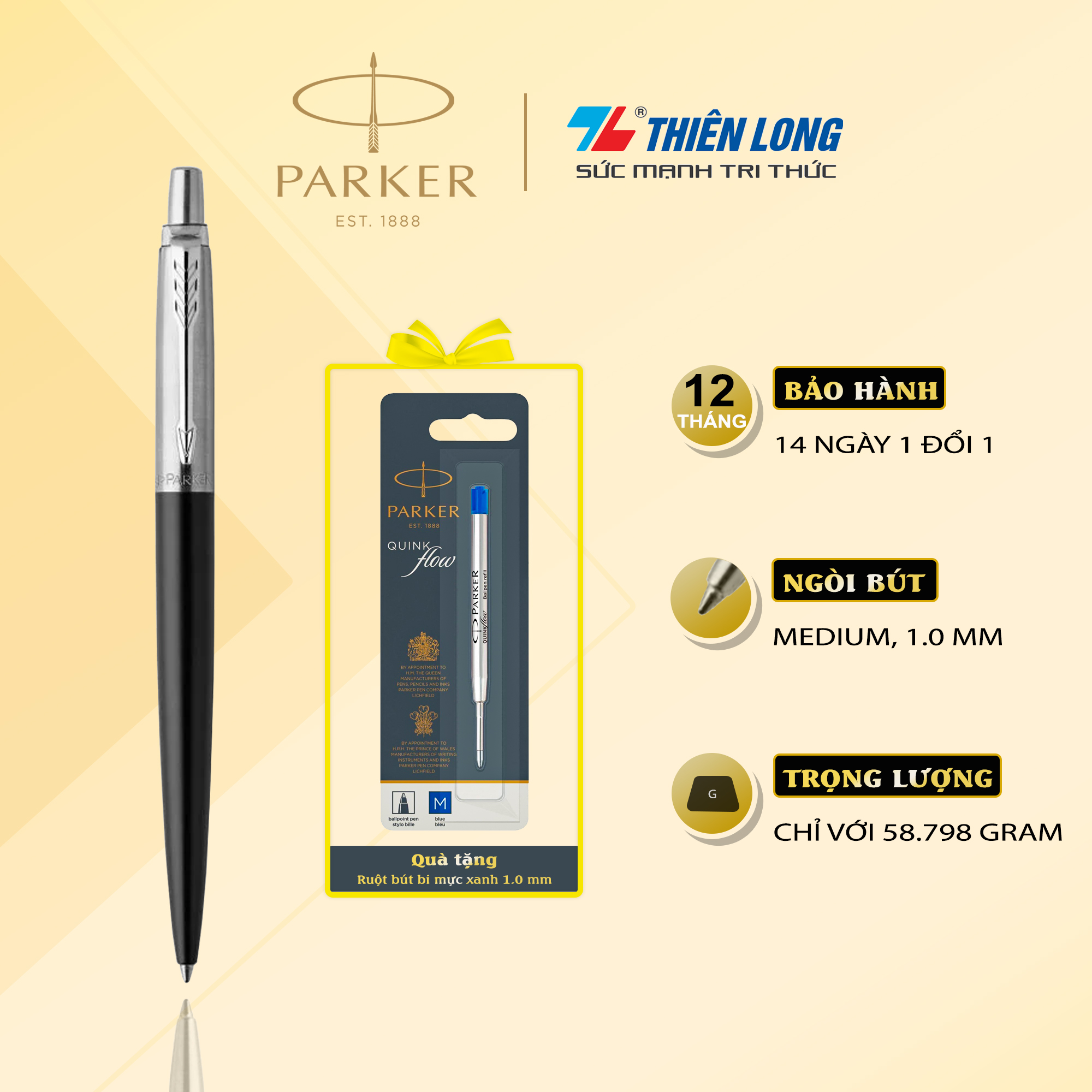 Bút Bi Cao Cấp Parker Jotter Đ-BDST Black CT TB6-1953346
