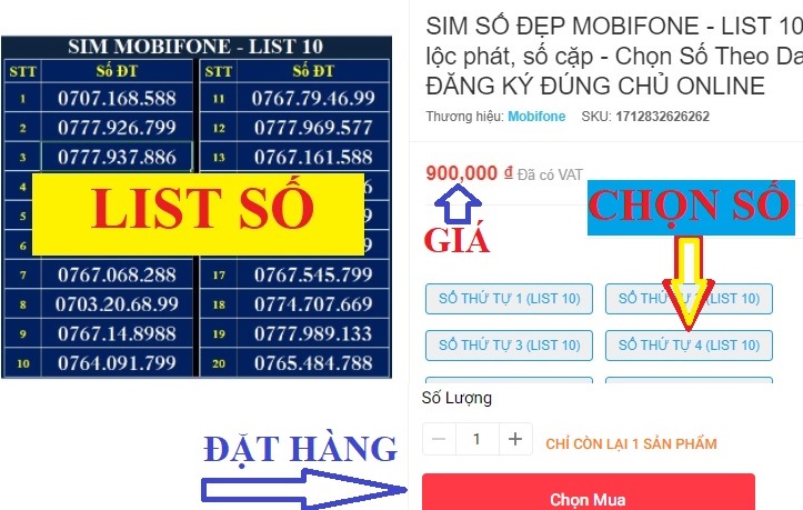 SIM SỐ ĐẸP MOBIFONE - LIST 20 (MBFDS20) - Đầu số 090, 093 - Số dễ nhớ, thần tài, lộc phát, số cặp, số tiến, năm sinh - ĐĂNG KÝ ĐÚNG CHỦ ONLINE-Hàng Chính Hãng