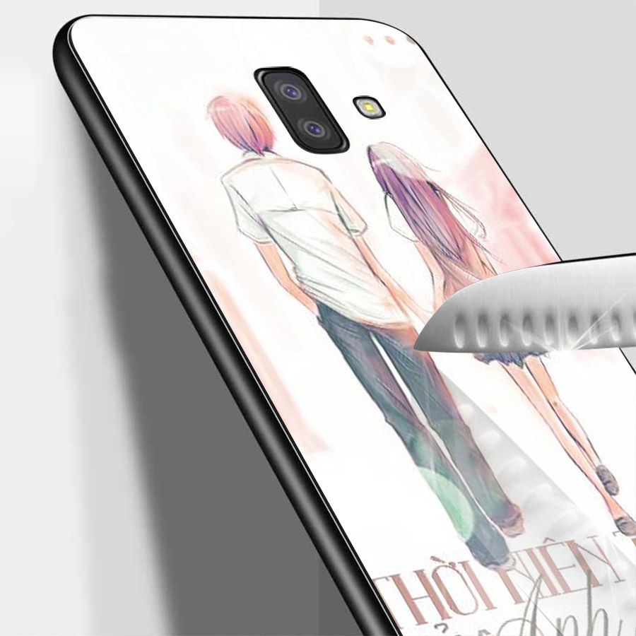 Ốp kính cường lực dành cho điện thoại Samsung Galaxy J4 - J6 - J6 PLUS/J6 PRIME - J8 - bìa sách ngôn tình - tinh002