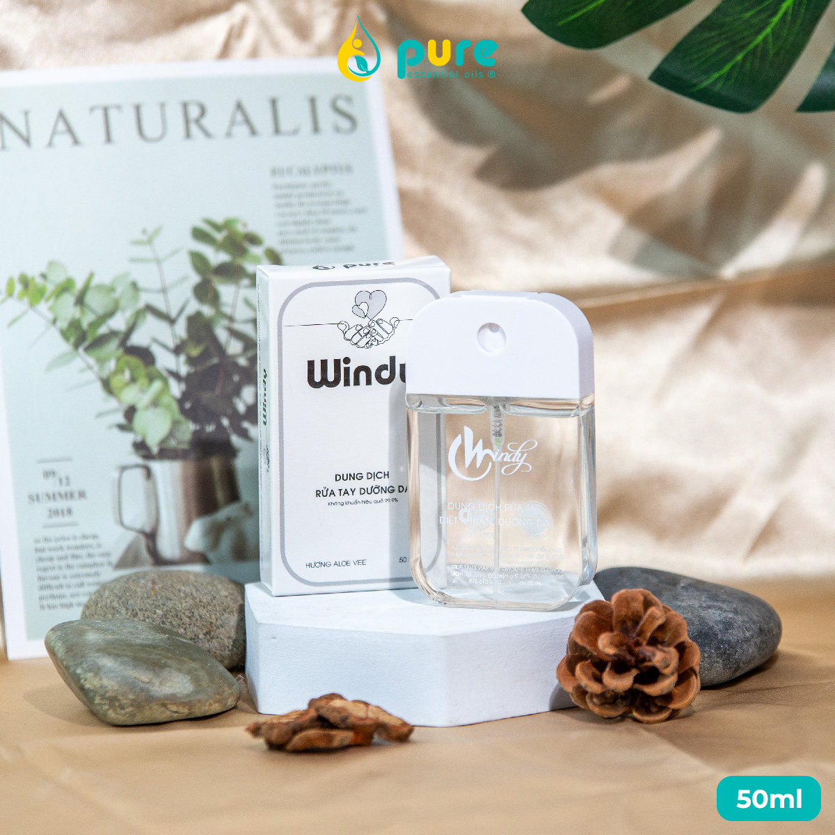 Dung dịch rửa tay dưỡng da WINDY - Aloevee/Blue Icy/ Cherry/ Green Tea/ Viosexy  - Diệt khuẩn 99,9% vi khuẩn - Hương thơm tinh tế, sang trọng - Giúp làm sạch và dưỡng ẩm cho da 50ml