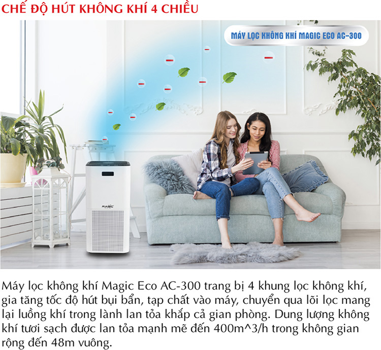 Máy lọc không khí Magic Eco AC-300 - Hàng chính hãng