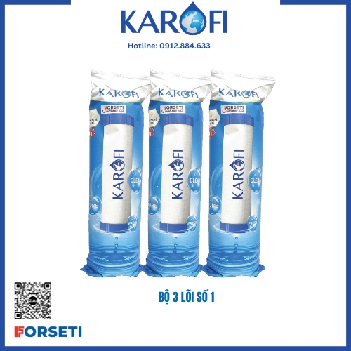 Bộ 3 Lõi Lọc Số 1 RO KAROFI KRF-L1 - Hàng Chính Hãng