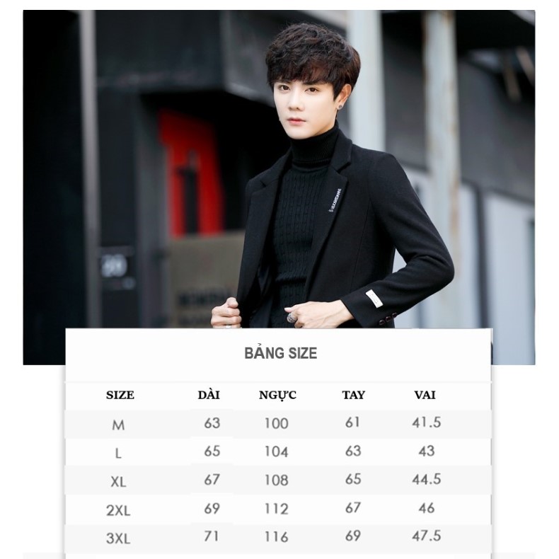 Áo vest dạ nam trẻ trung cao cấp NAD70
