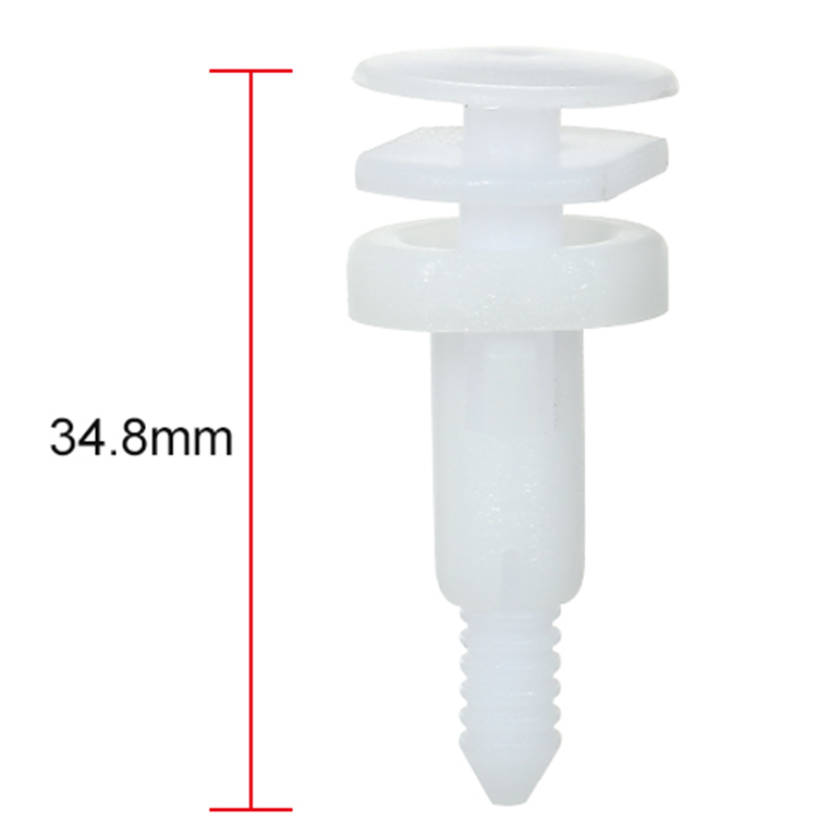 Nylon Bumper Fastener Rivet Clips White Door Panel Retainer Clips 1/4