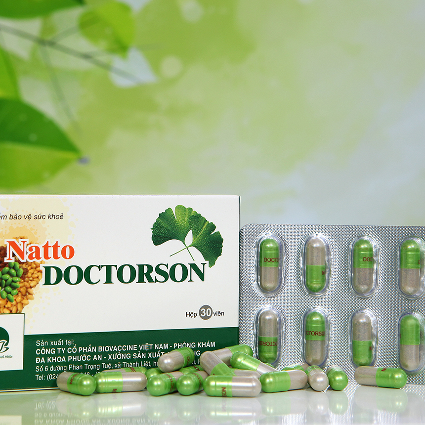 Thực phẩm chức năng phòng ngừa đột quỵ và tai biến Natto Doctorson (hộp 30 viên) 1