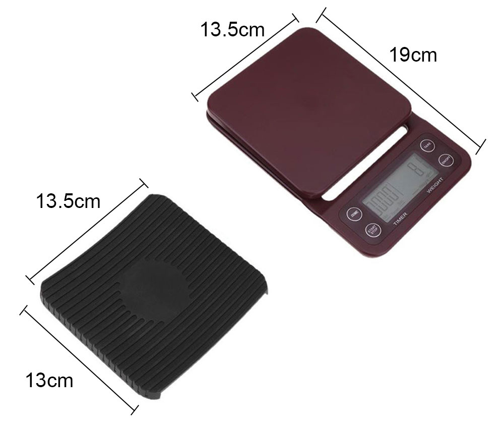 Coffee Scale Digital Scales Accurate 3kg Heat Insulation Pad Home Food Weighing Coffee Scale Digital Scales Accurate 3kg Heat Insulation Pad Home Food Weighing