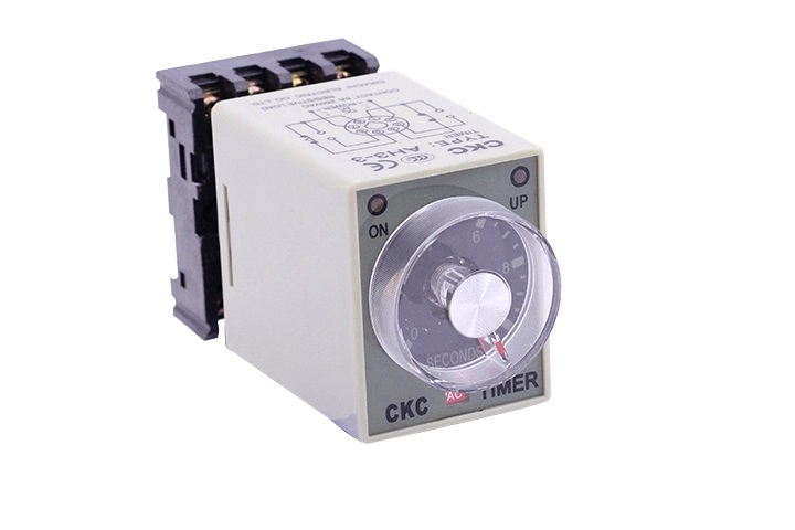 Rơ le thời gian CKC ( kèm đế ) - Relay thời gian CKC AH3-3 10S