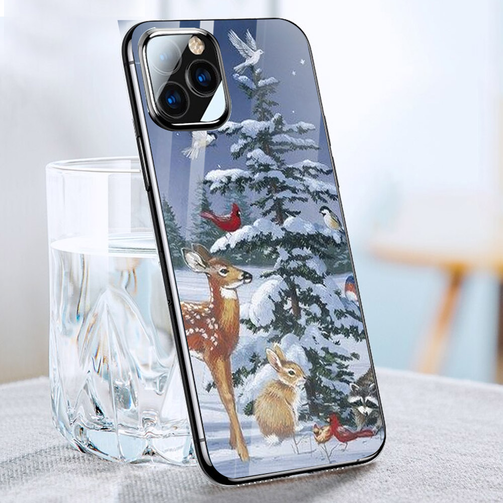 Ốp điện thoại kính cường lực cho máy iPhone 11 Pro Pro Pro - GIÁNG SINH ĐẾN RỒI MS GSDRMR010