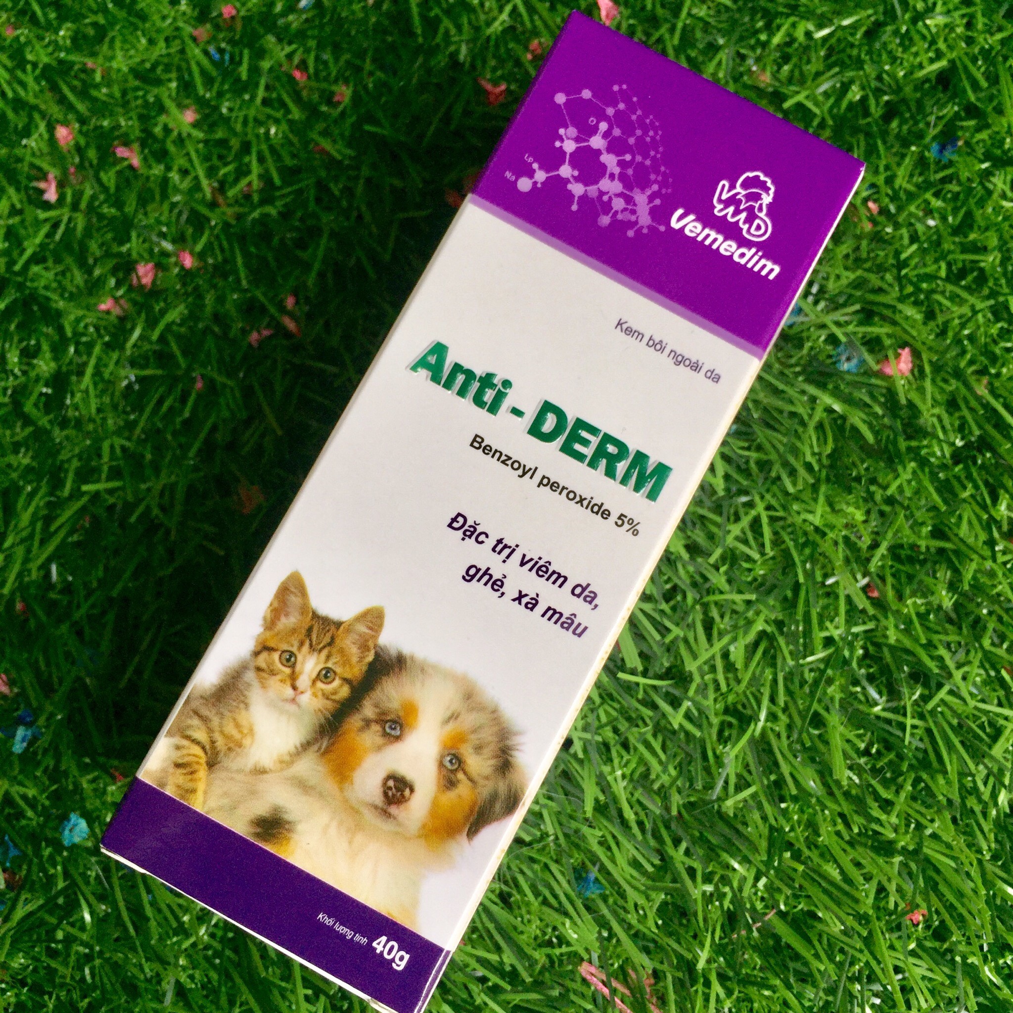 Thuốc bôi Anti Derm đặc trị viêm da, ghẻ, xà mâu cho chó mèo - Xudapet