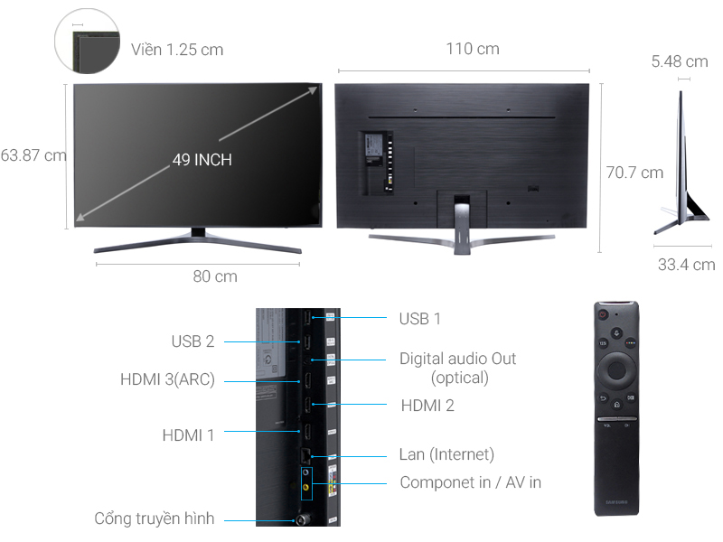 Smart Tivi LED Samsung 49 inch 49MU6400