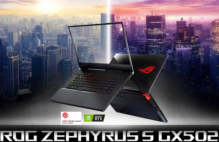 Laptop Asus ROG Zephyrus S GX502GW-AZ129T Core i7-9750H/ RTX 2070 8GB/ Win10 (15.6 FHD IPS 240Hz G-Sync, 3ms) - Hàng Chính Hãng