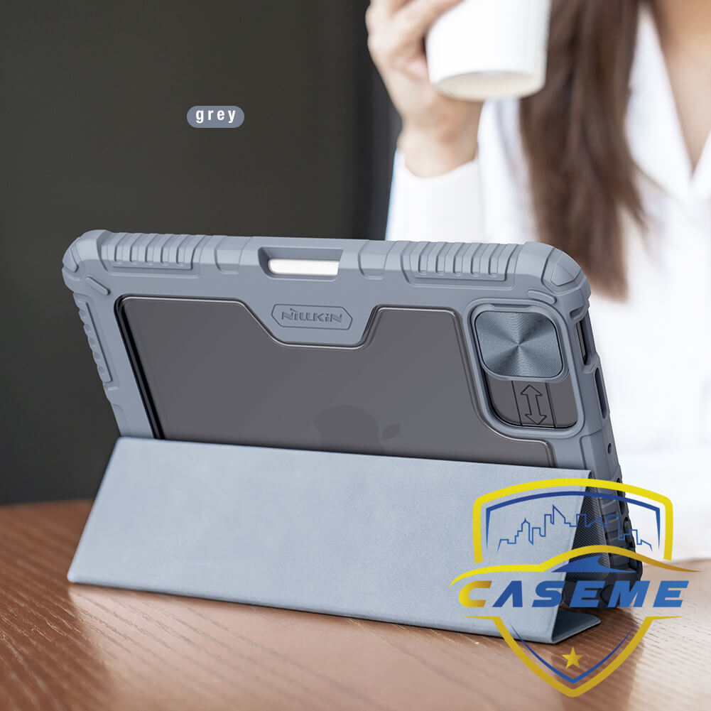 Bao da dành cho iPad Mini 6 2021 hàng chính hãng Nillkin Bumper Leather có nắp bảo vệ camera