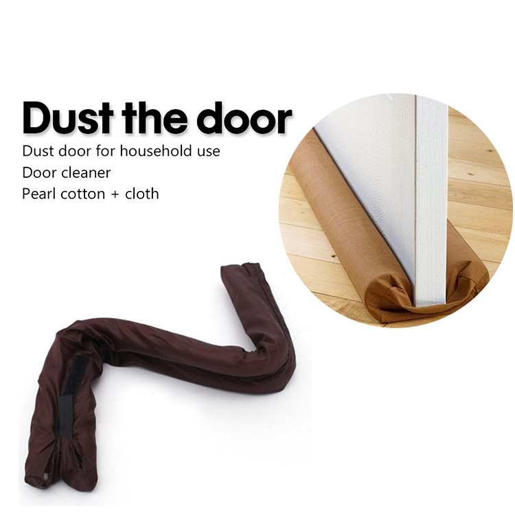 Practical Door Twin Draft Guard Wind Air Dust Insulator Door Stopper Energy Saving Protector Doorstop Brown