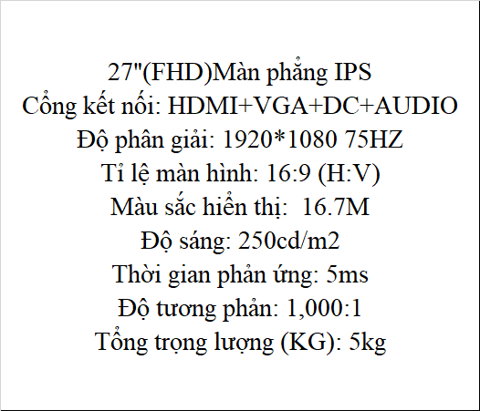 [HCM - HN] Màn Hình Máy Tính TOMKO 27 inch 2K T2721Q –  Tấm nền IPS Tần số quét 75HZ- Hàng chính hãng