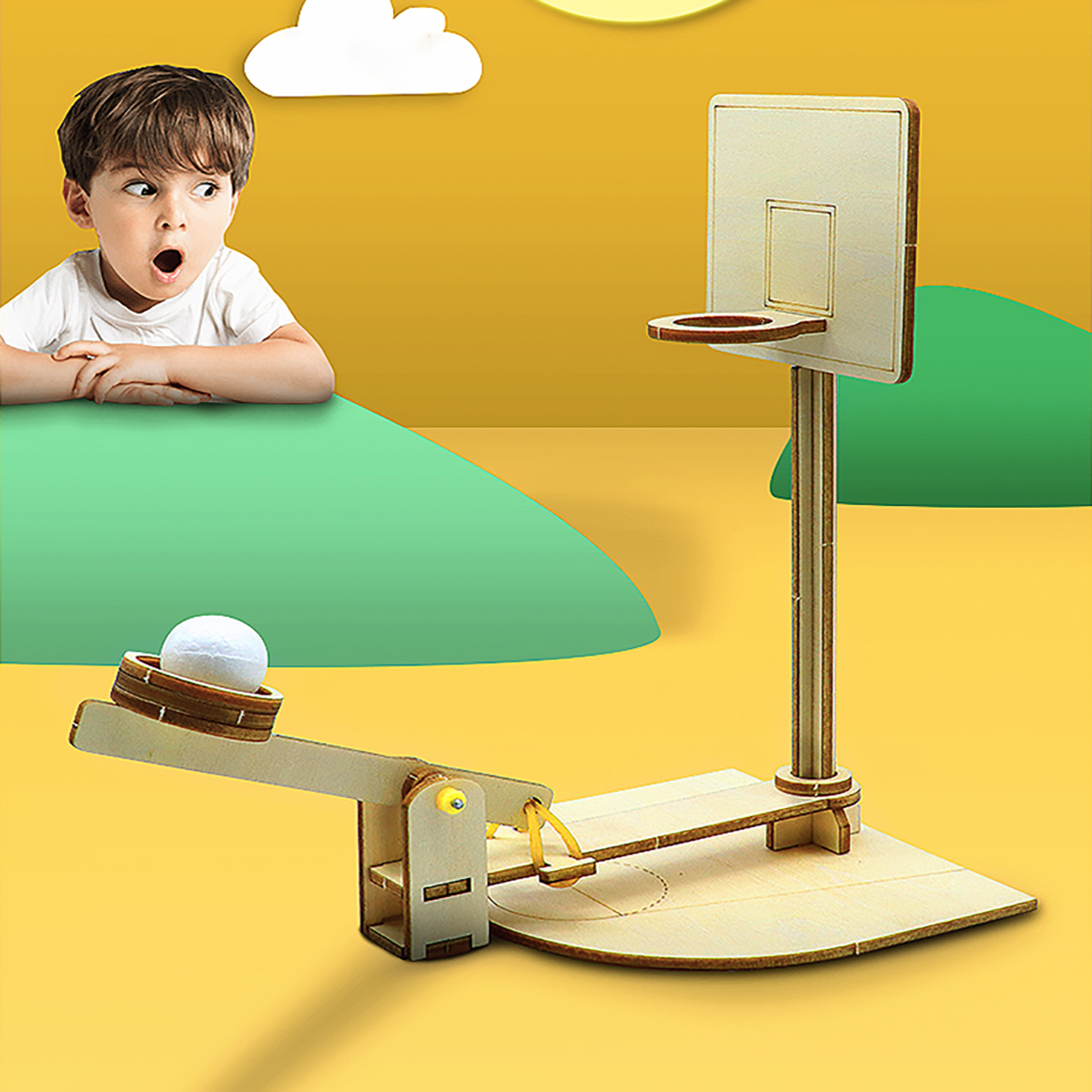 Mô hình gỗ lắp ráp 3D Rabbit Con Thỏ Wood Color Robotime JP223 WP088   banmohinhtinhcom