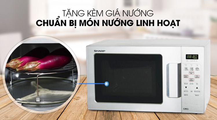 Lò Vi Sóng Có Nướng Sharp R-678VN(S) (20L) - Hàng chính hãng