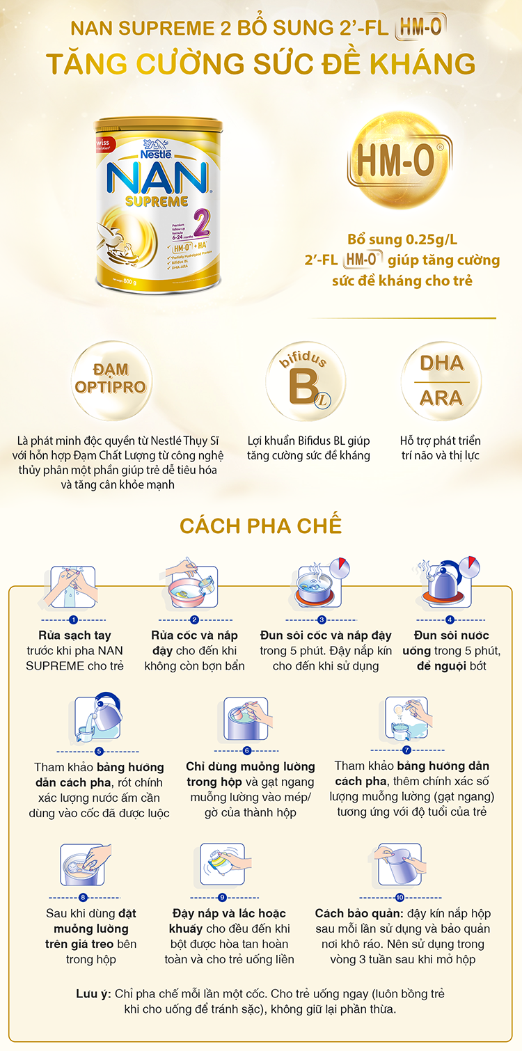 Sữa Bột Nestle Nan Supreme 2 (800g)