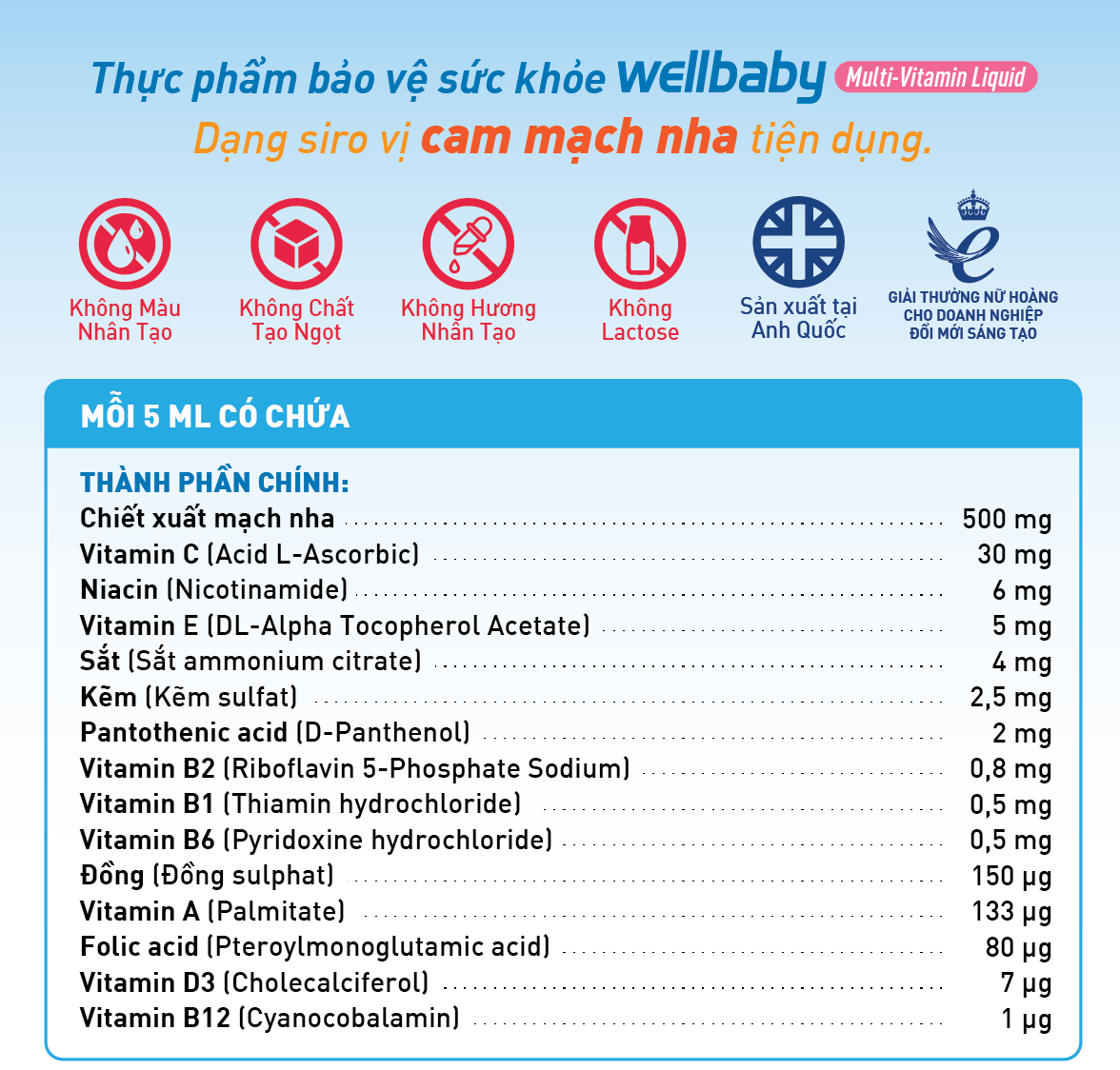 thực phẩm bảo vệ sức khỏe wellbaby multi-vitamin liquid - hỗ trợ nâng cao sức đề kháng - hàng chính hãng - có tem chính hãng - chai 150 ml - kèm quà tặng 4